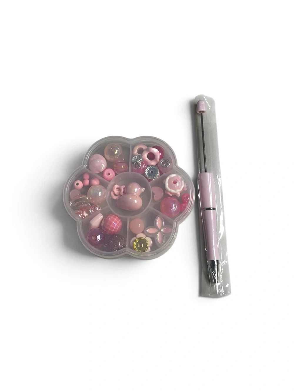 Pink Duck Bead Organizer Kit with Beadable Pen